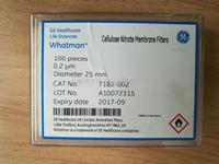 WHATMAN硝酸纤维素过滤膜0.2um孔径25mm直径7182-002