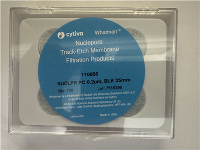 WHATMAN 25mm 0.2um黑色Nuclepore聚碳酸酯膜110656