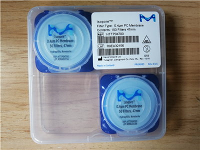 Millipore密理博47mm 0.4um聚碳酸酯PC过滤膜HTTP04700