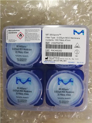 Millipore密理博47mm 0.025um混合纤维素过滤膜VSWP04700