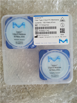 Merck默克Millipore密理博47mm 2um聚碳酸酯PC过滤膜TTTP04700