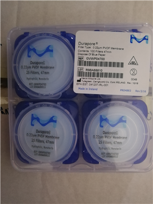 Millipore密理博47mm 0.22um有机PVDF过滤膜GVWP04700