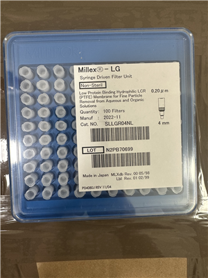Millipore密理博Millex-LG亲水性PTFE非无菌4mm 0.2um针头滤器SLLGR04NL